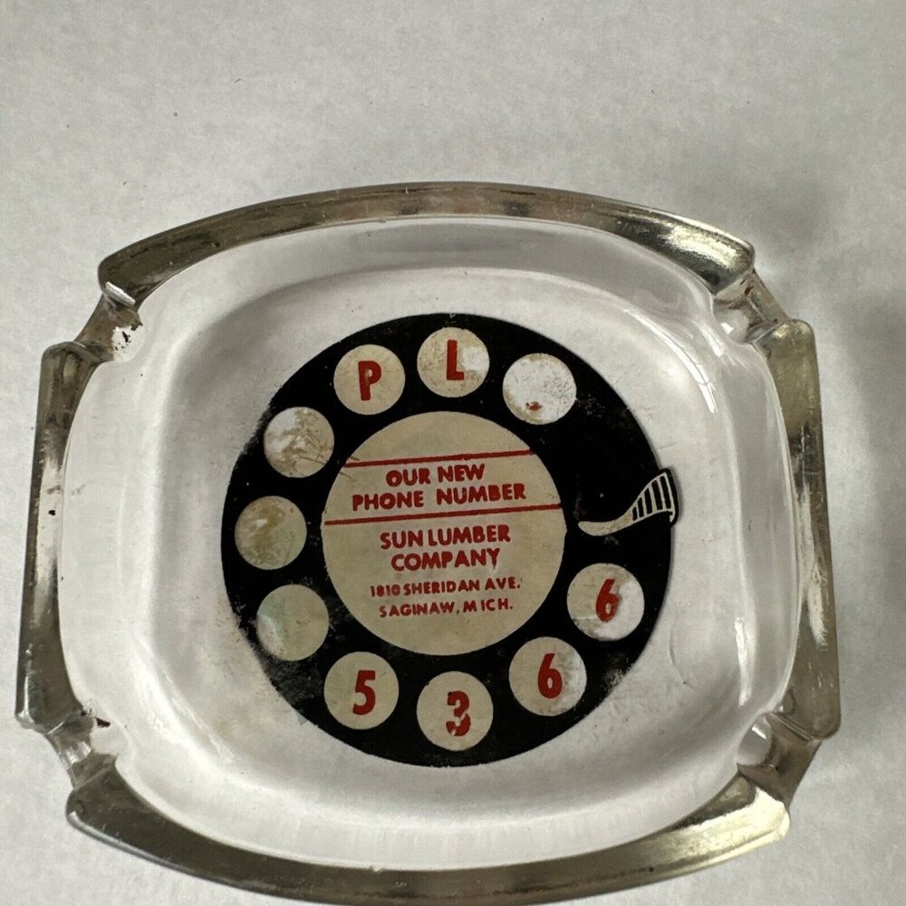 Ashtray Sun Lumber Company Saginaw Michigan Vintage